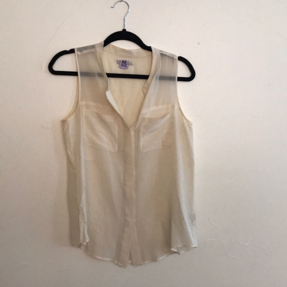 Madewell Sleeveless Blouse w. Sheer detailing